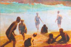 76 x 61 cm - Oil on Paper in Wax - Öl auf Papier in Wachs