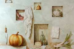 300 x 400 cm - >Oil on Plaster on Wall - Öl auf Putz auf Mauer